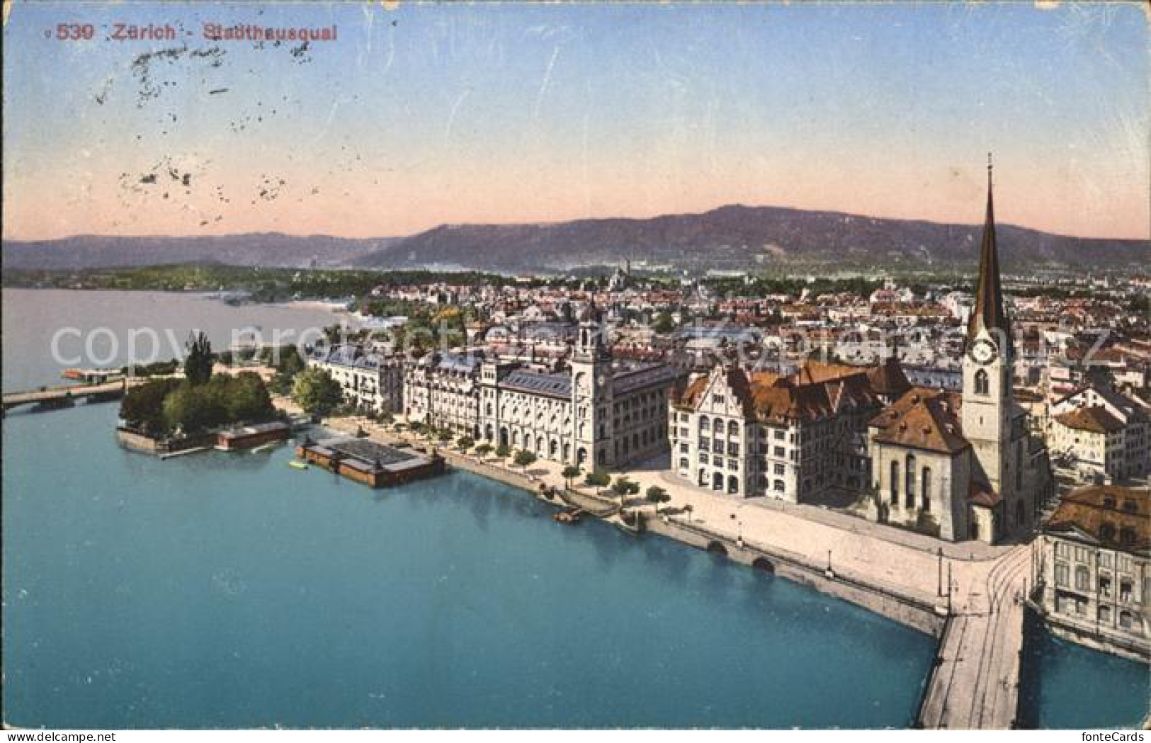 11778766 Zuerich Stadthausquai Panorama Zuerich - Sonstige & Ohne Zuordnung