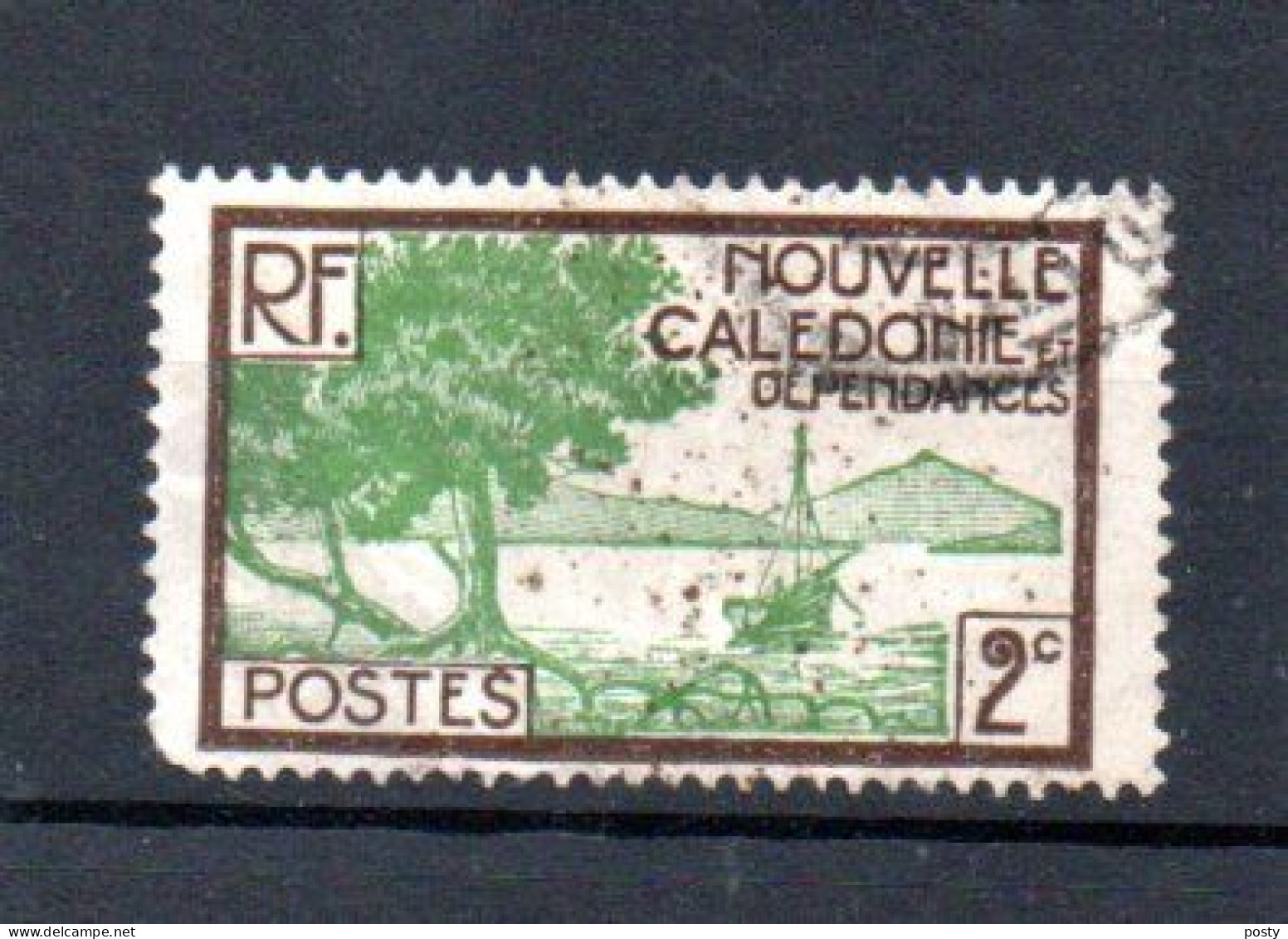 NOUVELLE CALEDONIE - NEW CALEDONIA - 2 Cents - 1928 - BAIE DE LA POINTE DES PALETUVIERS - Oblitéré - Used - - Used Stamps