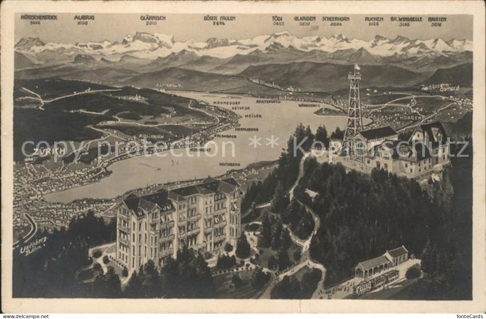 11778676 Uetliberg Zuerich Restaurant Uto Kulm Panorama Uetliberg Zuerich - Andere & Zonder Classificatie