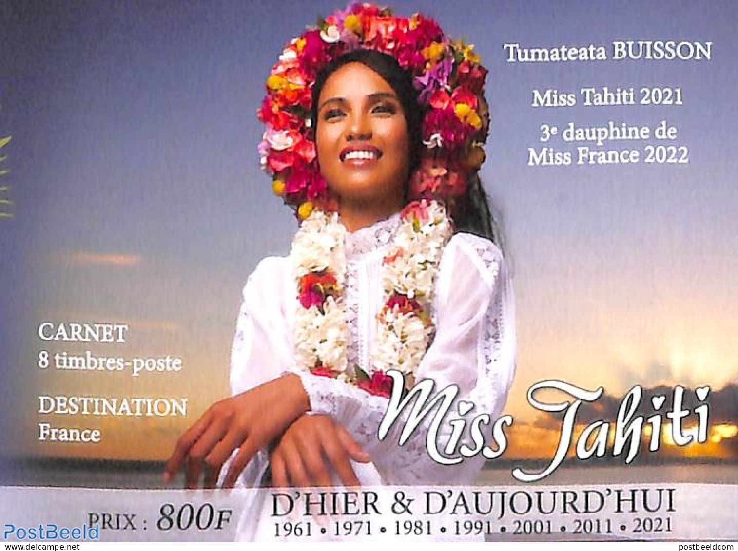 French Polynesia 2022 Miss Tahiti 8v S-a In Booklet, Mint NH, History - Performance Art - Women - Miss World - Stamp B.. - Neufs