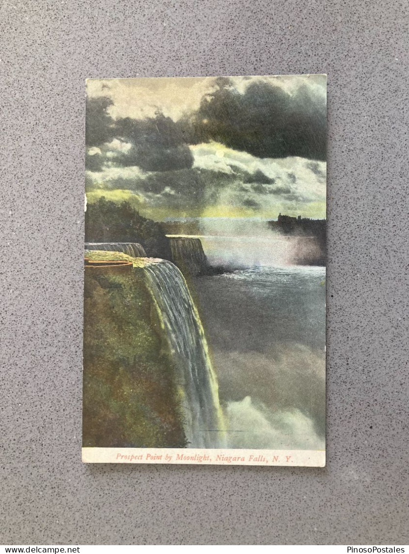 Prospect Point By Moonlight, Niagare Falls Carte Postale Postcard - Cataratas Del Niágara