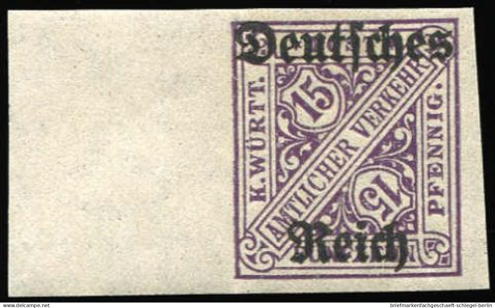 Deutsches Reich, 1920, 59U, Postfrisch - Dienstmarken