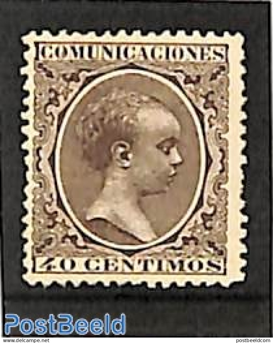 Spain 1889 40c, Stamp Out Of Set, Without Gum, Unused (hinged) - Neufs