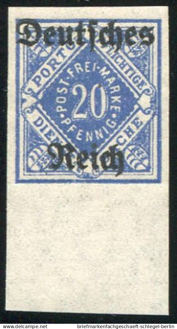 Deutsches Reich, 1920, 55 XU, Postfrisch - Servizio