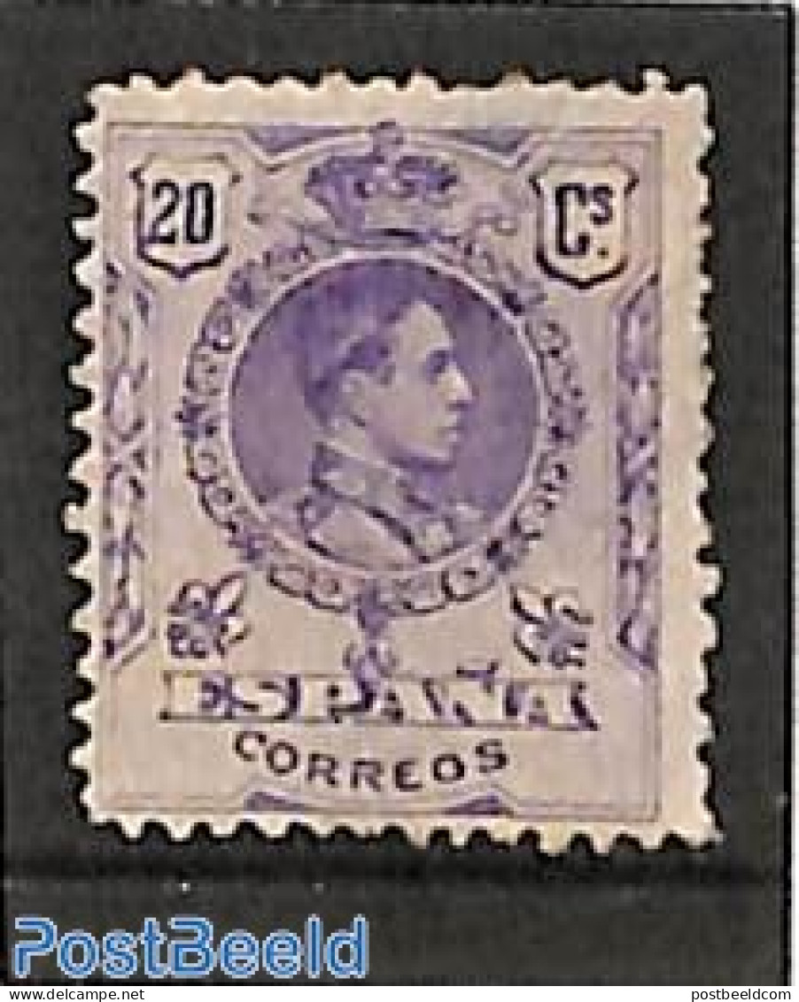Spain 1917 20c, Stamp Out Of Set, Unused (hinged) - Ongebruikt