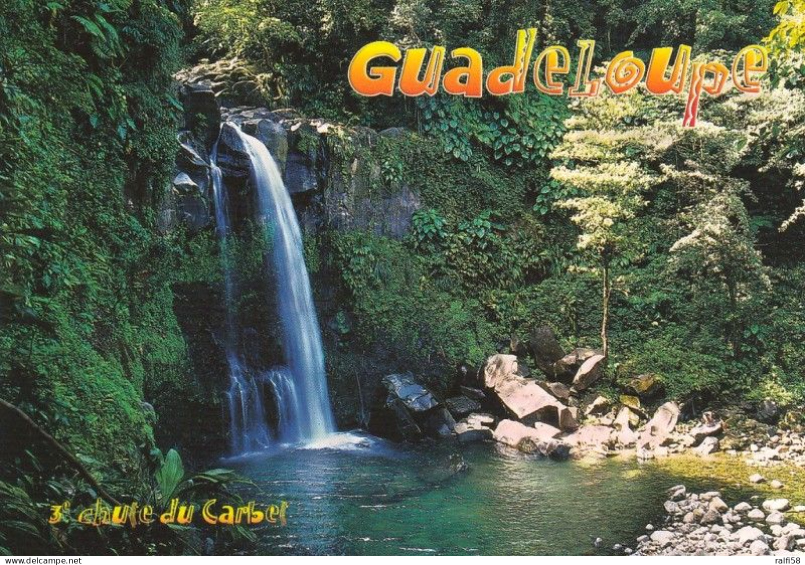 1 AK Guadeloupe * Wasserfall Chute Du Carbet Auf Der Insel Basse-Terre Im Regenwald An D. Hängen D. Vulkans La Soufrière - Basse Terre