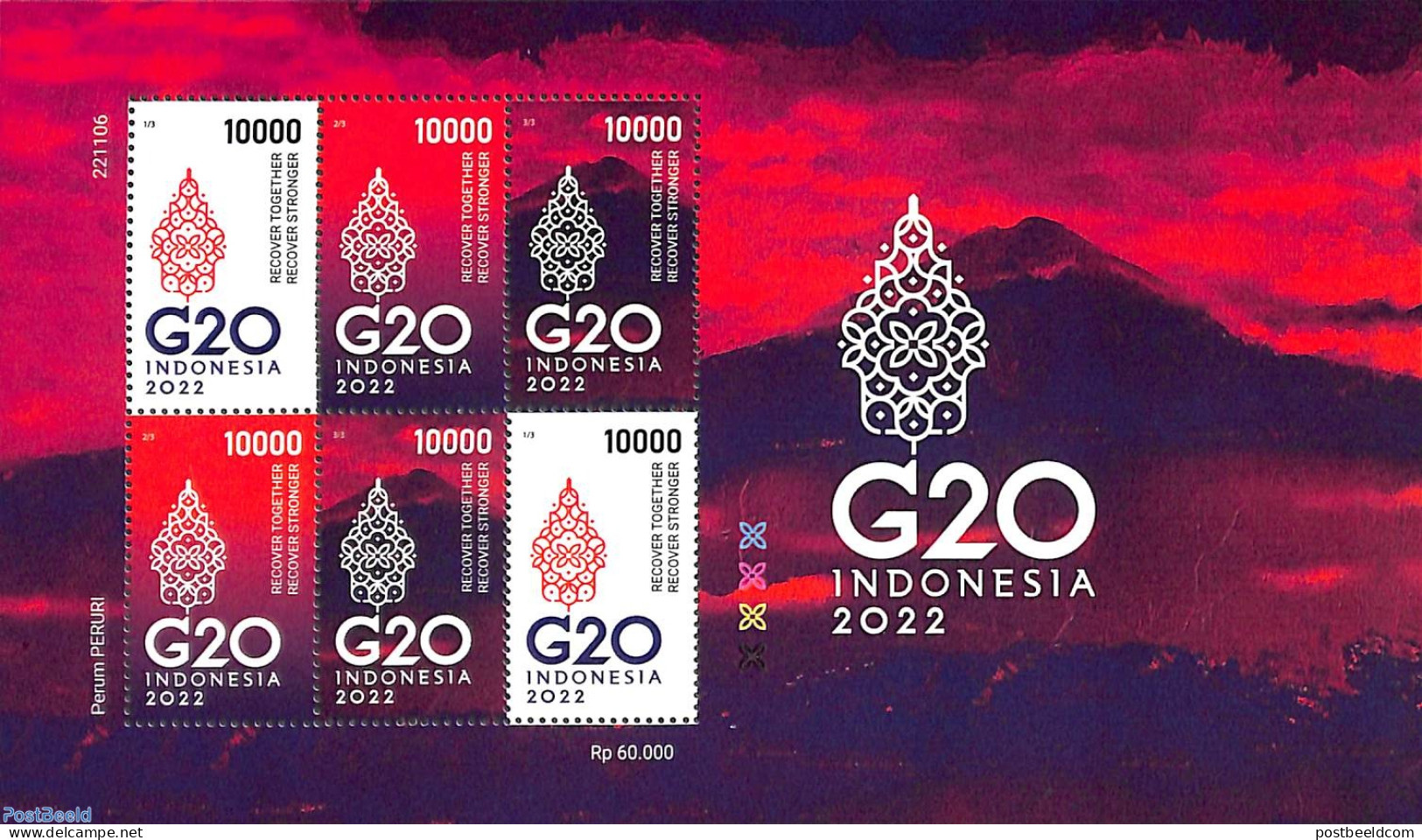 Indonesia 2022 G20 Summit M/s, Mint NH - Indonésie
