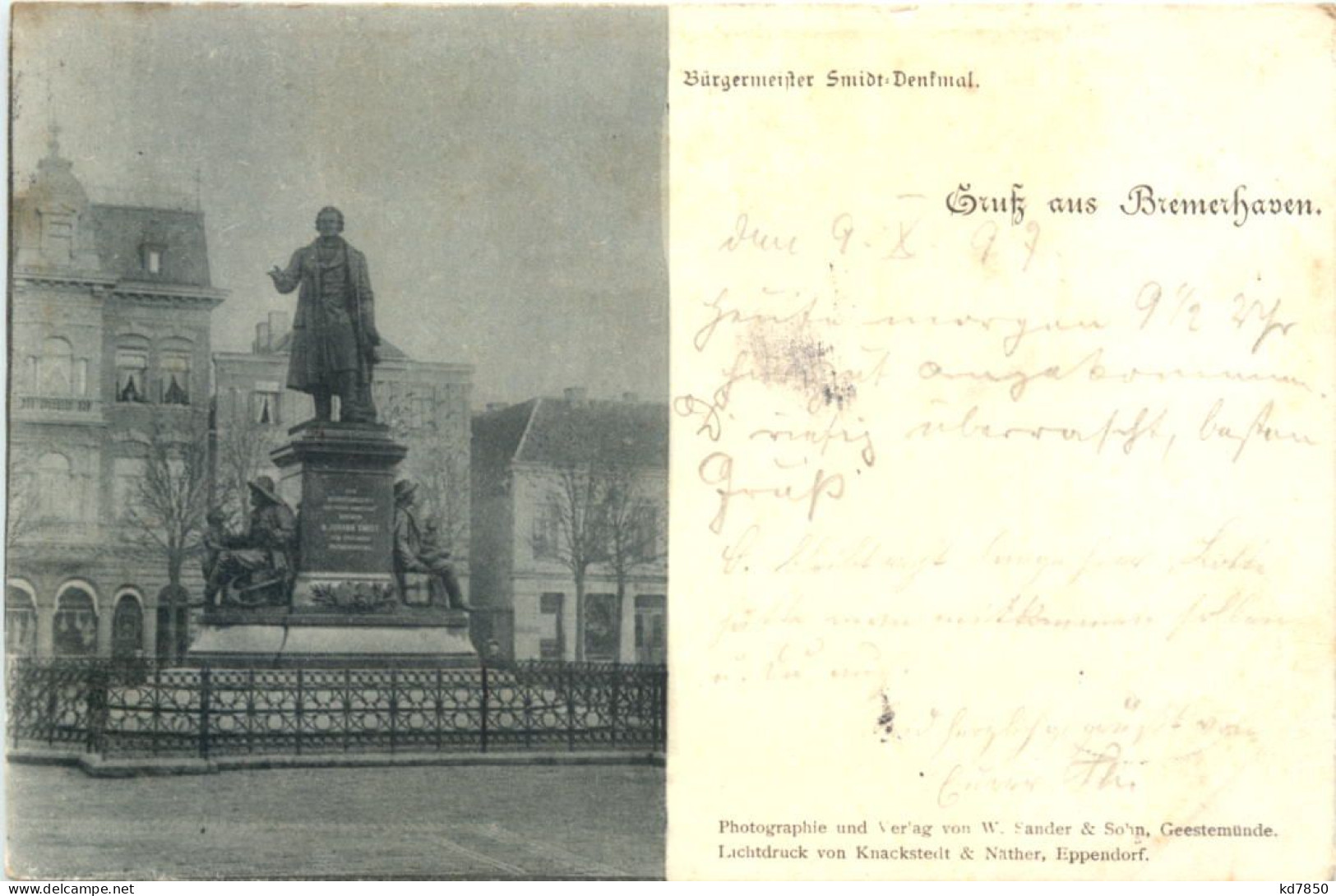 Gruss Aus Bremerhaven - Bürgermeister Smidt Denkmal - Bremerhaven
