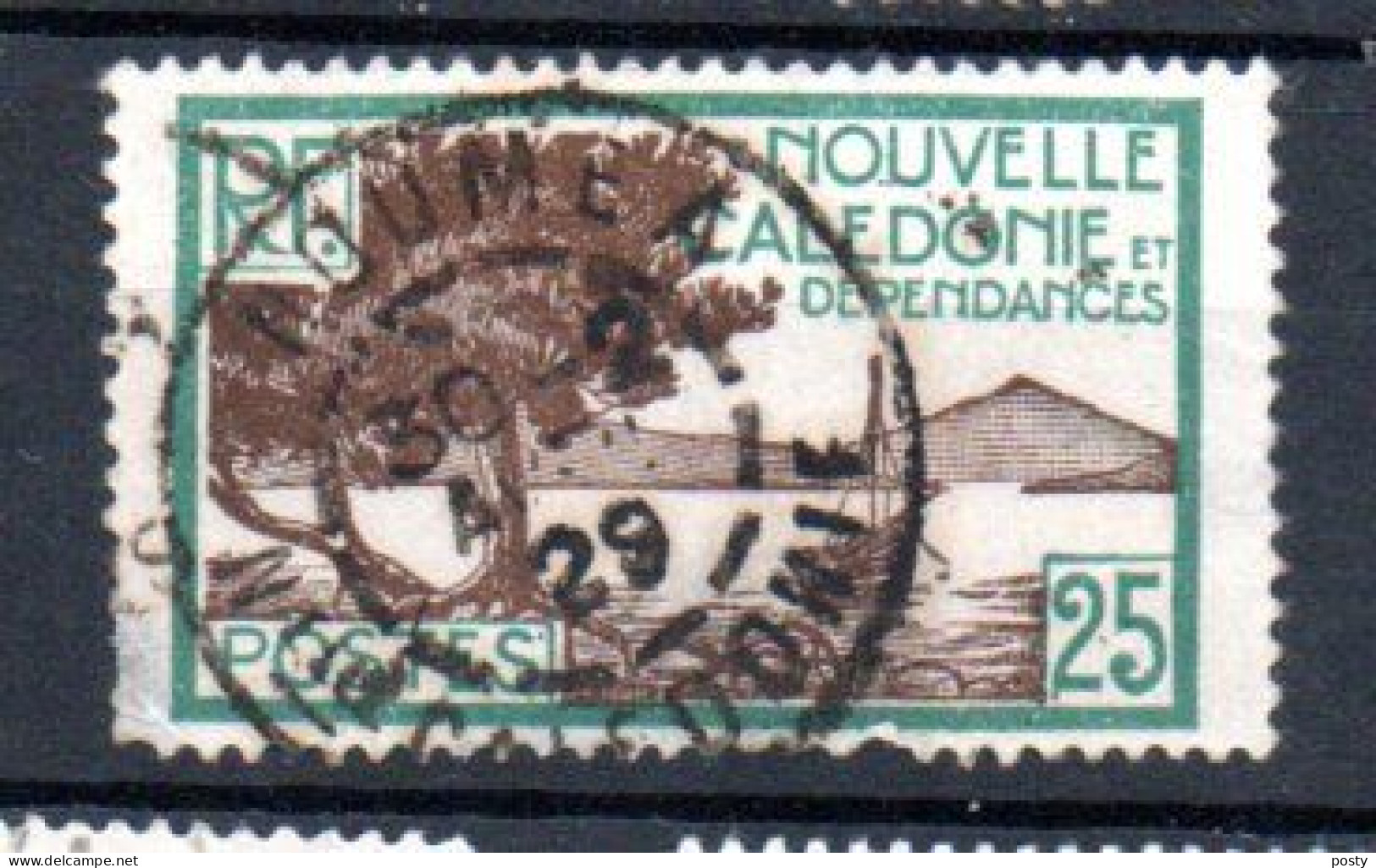 NOUVELLE CALEDONIE - NEW CALEDONIA - 25 Cents - 1928 - BAIE DE LA POINTE DES PALETUVIERS - Oblitéré - Used - - Oblitérés