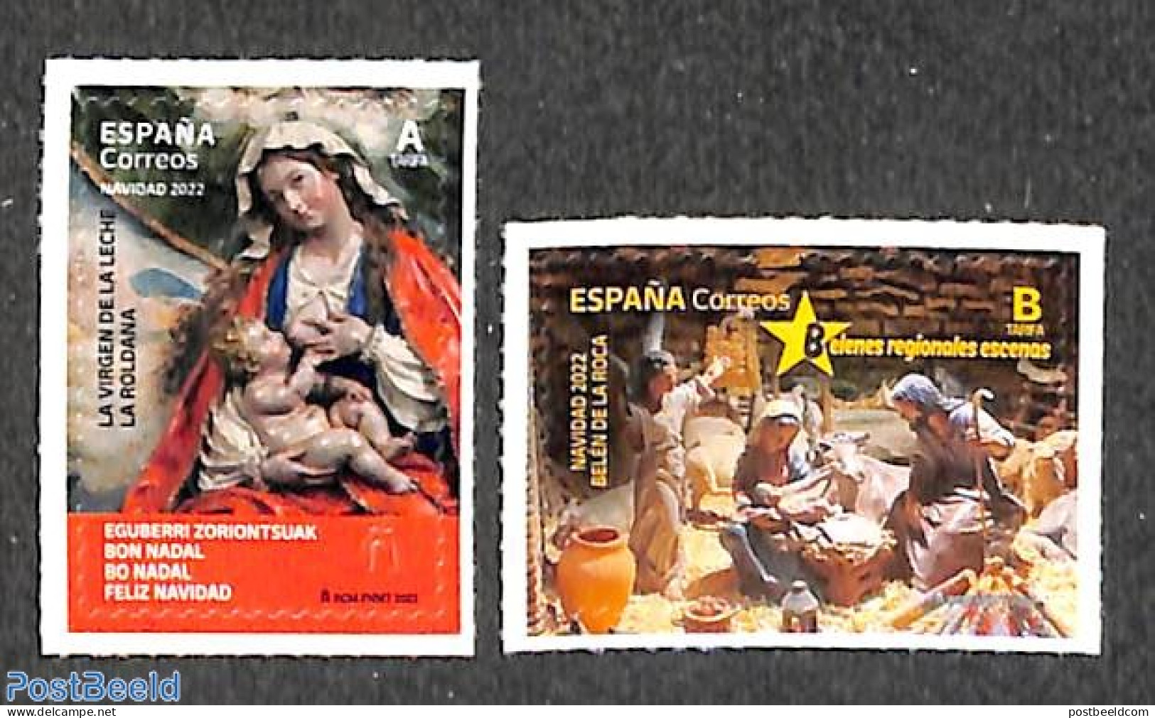 Spain 2022 Christmas 2v S-a, Mint NH, Religion - Christmas - Unused Stamps