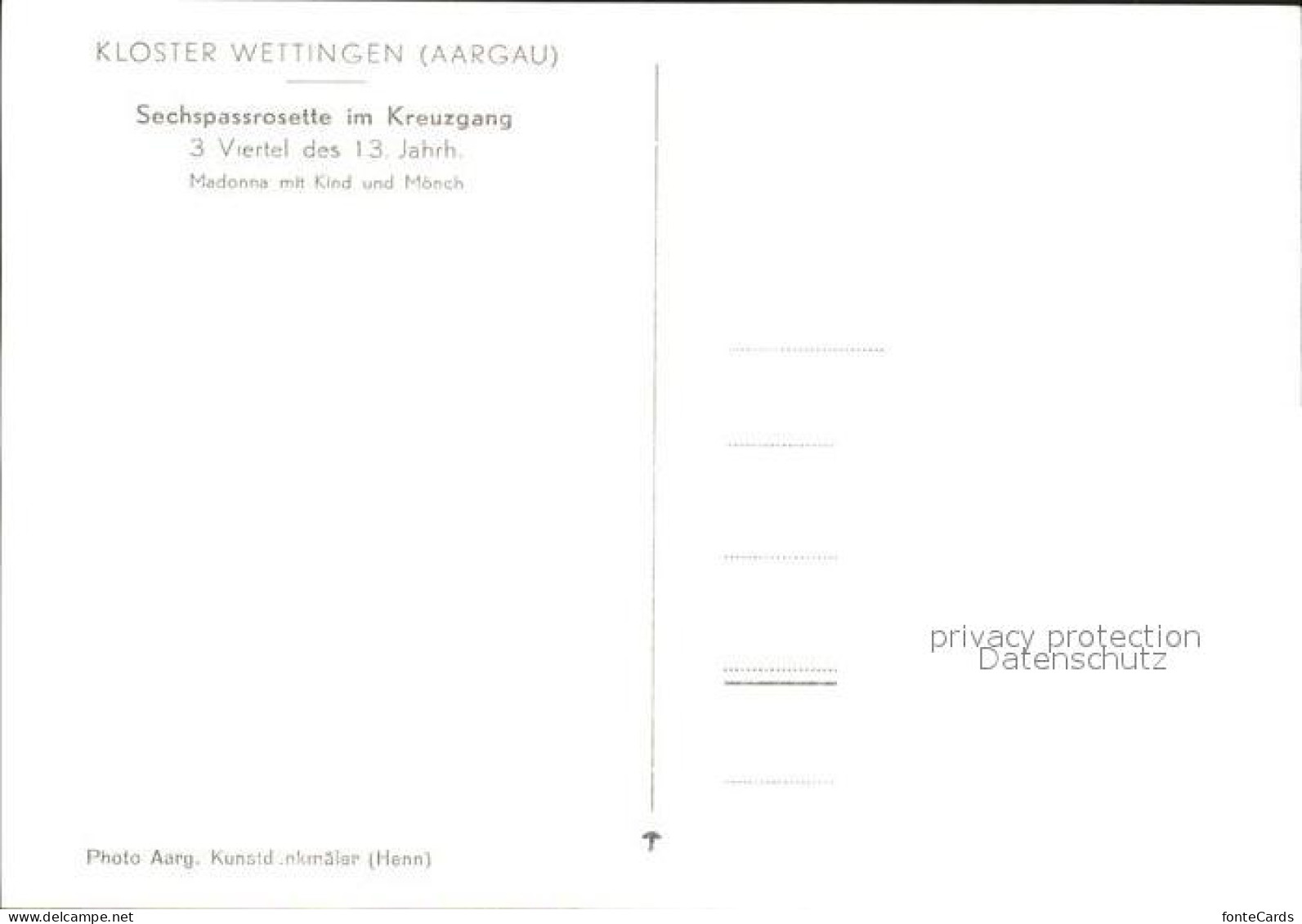11777297 Wettingen AG Kloster Sechspassrossette Im Kreuzgang Wettingen - Autres & Non Classés