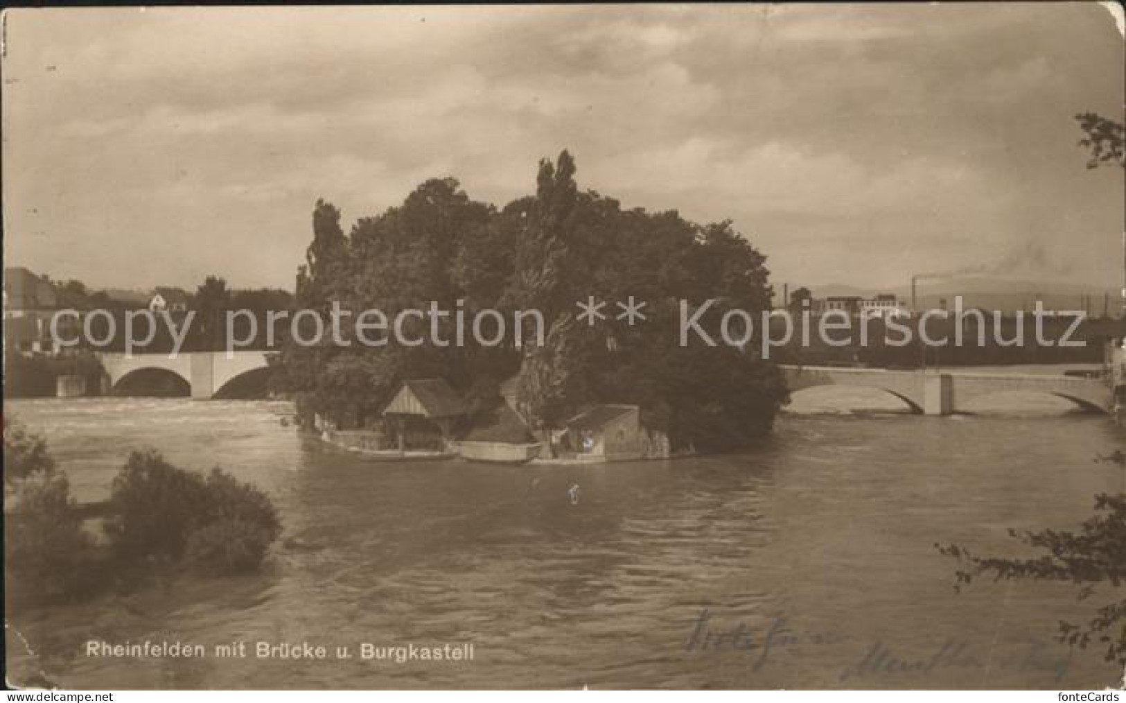 11777286 Rheinfelden AG Rheinbruecke Mit Burgkastell Rheinfelden - Sonstige & Ohne Zuordnung