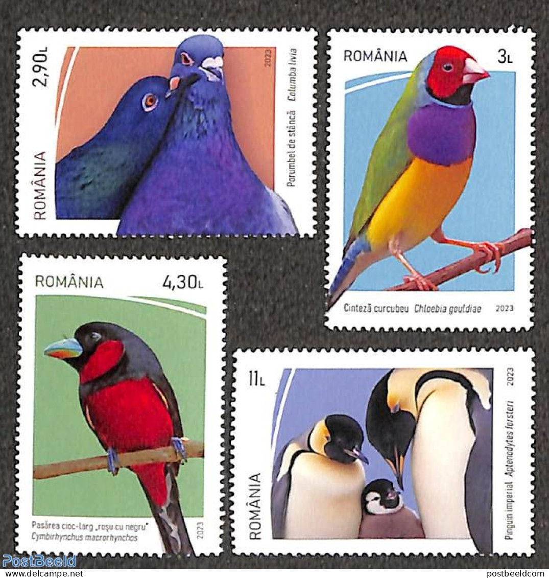 Romania 2023 Int. Bird Day 4v, Mint NH, Nature - Birds - Penguins - Pigeons - Neufs