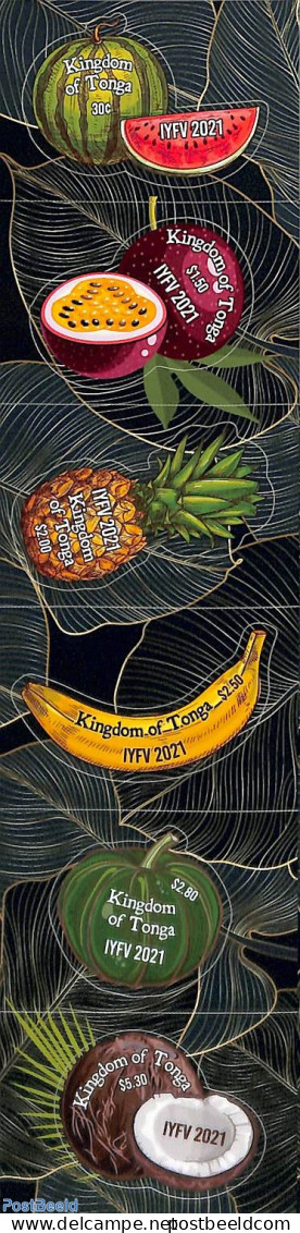 Tonga 2021 Fruits 5v S-a, Mint NH, Nature - Fruit - Fruit