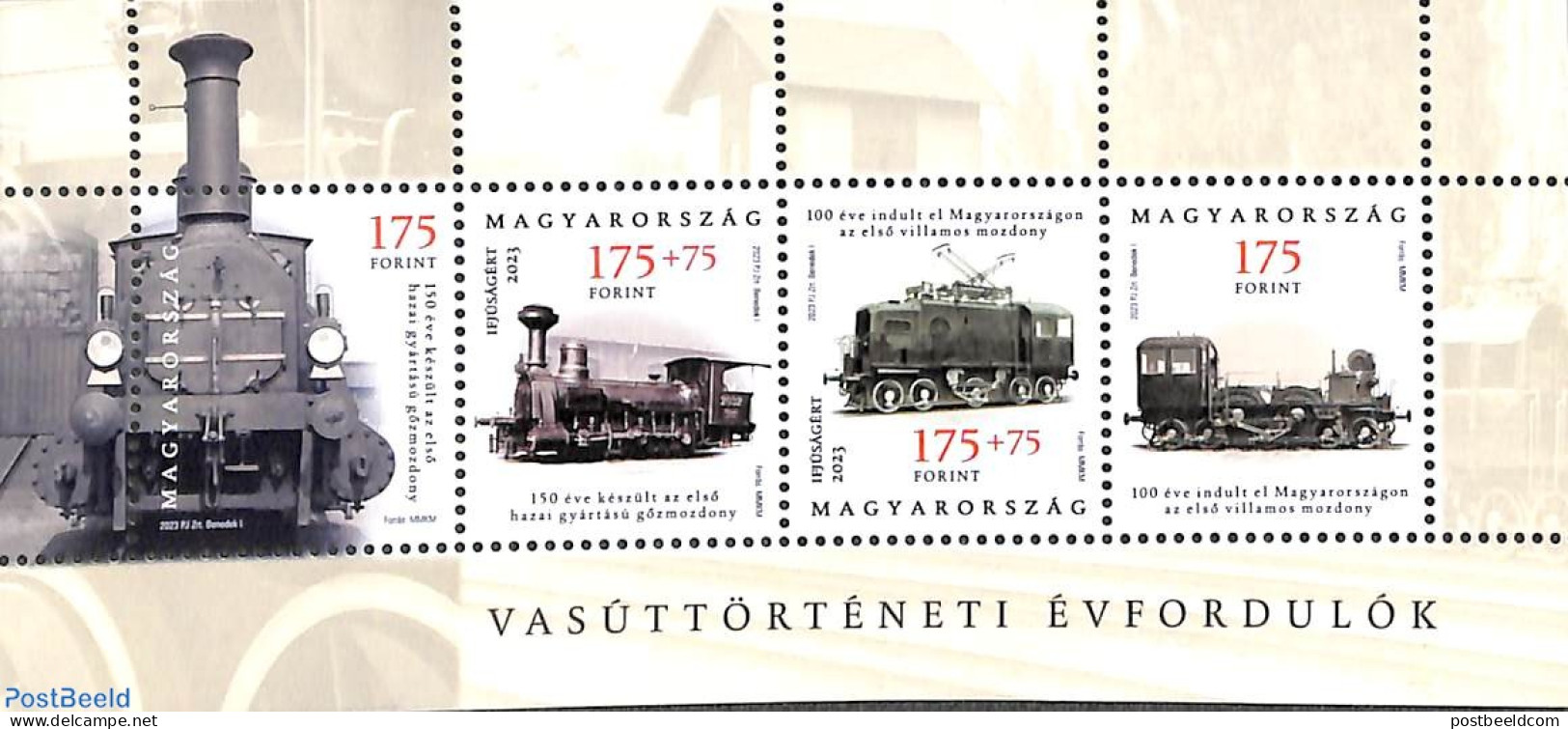 Hungary 2023 Railway History S/s, Mint NH, Transport - Railways - Neufs