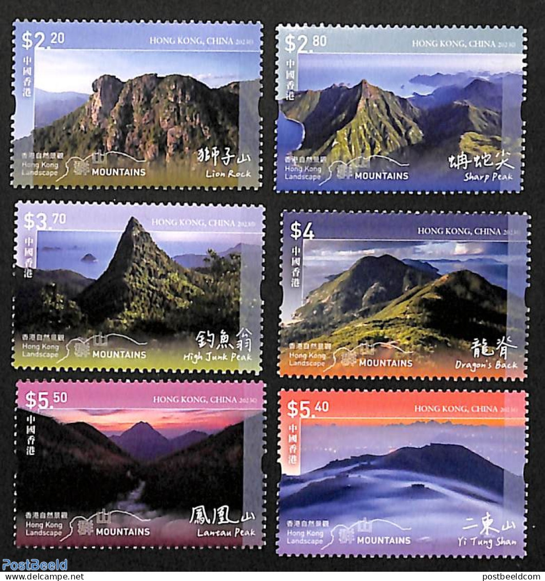 Hong Kong 2023 Mountains 6v, Mint NH, Sport - Mountains & Mountain Climbing - Ungebraucht