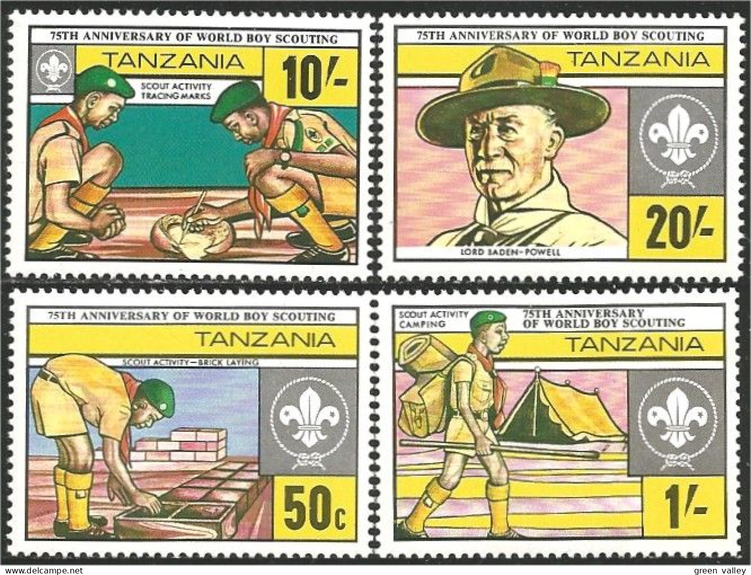 BS-107 Tanzania Boy Scouts Padvinders Pfadfinder MNH ** Neuf SC - Neufs