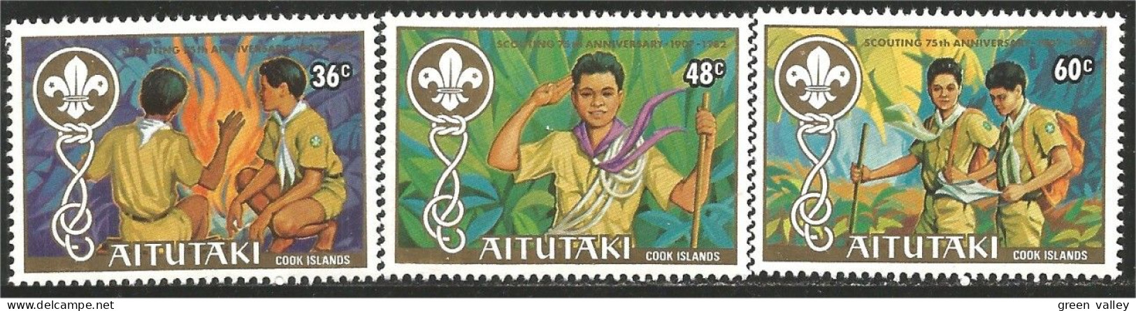 BS-62 Aitutaki Boy Scouts Padvinders Pfadfinder MNH ** Neuf SC - Unused Stamps