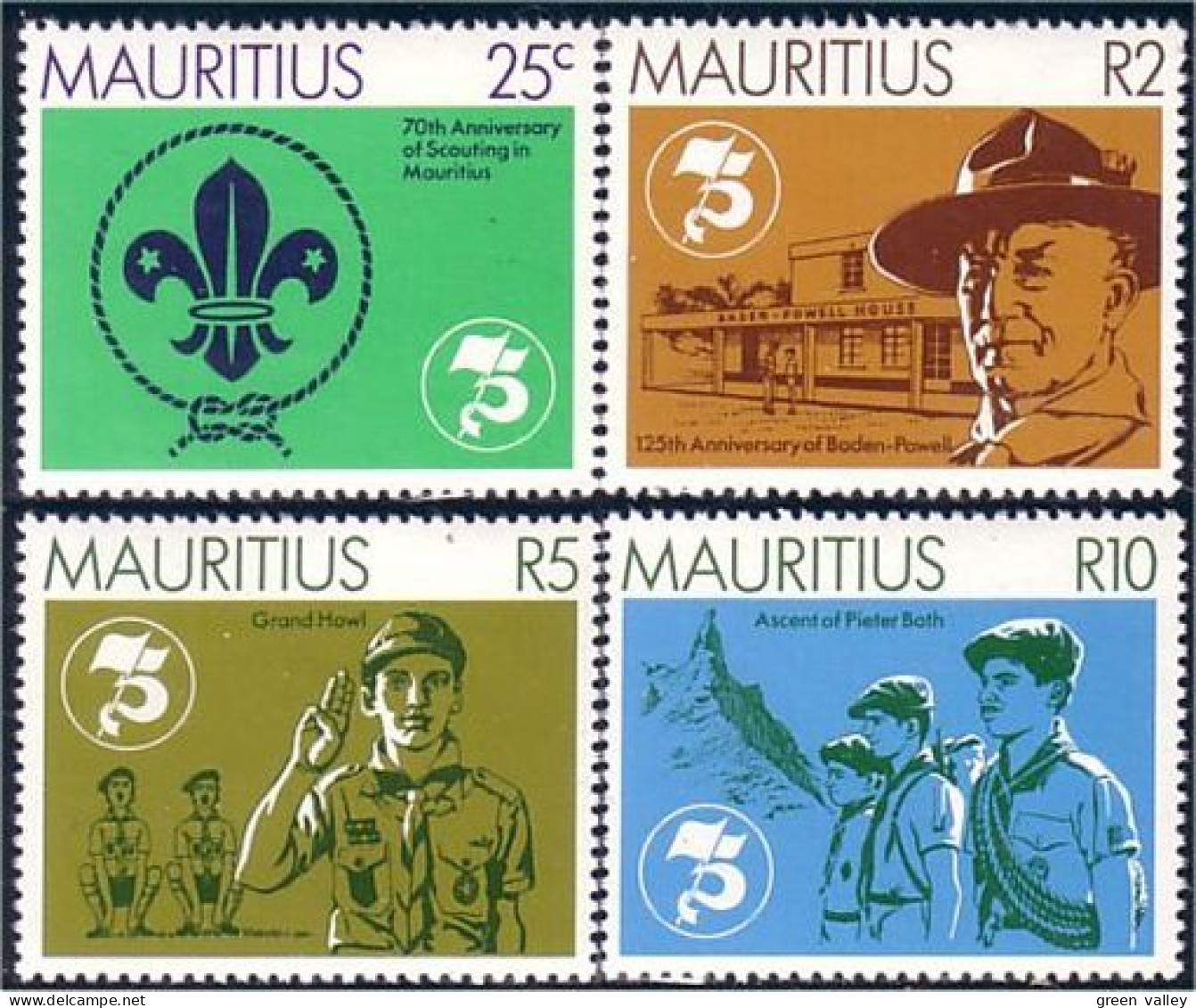 BS-122 Mauritius Boy Scouts Padvinders Pfadfinder MNH ** Neuf SC - Neufs