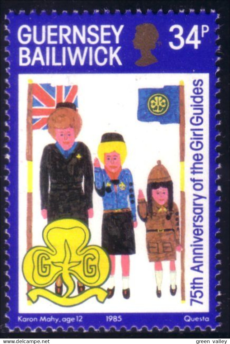 BS-22 Guernsey Girl Guides Boy Scouts Padvinders Pfadfinder MNH ** Neuf SC - Unused Stamps