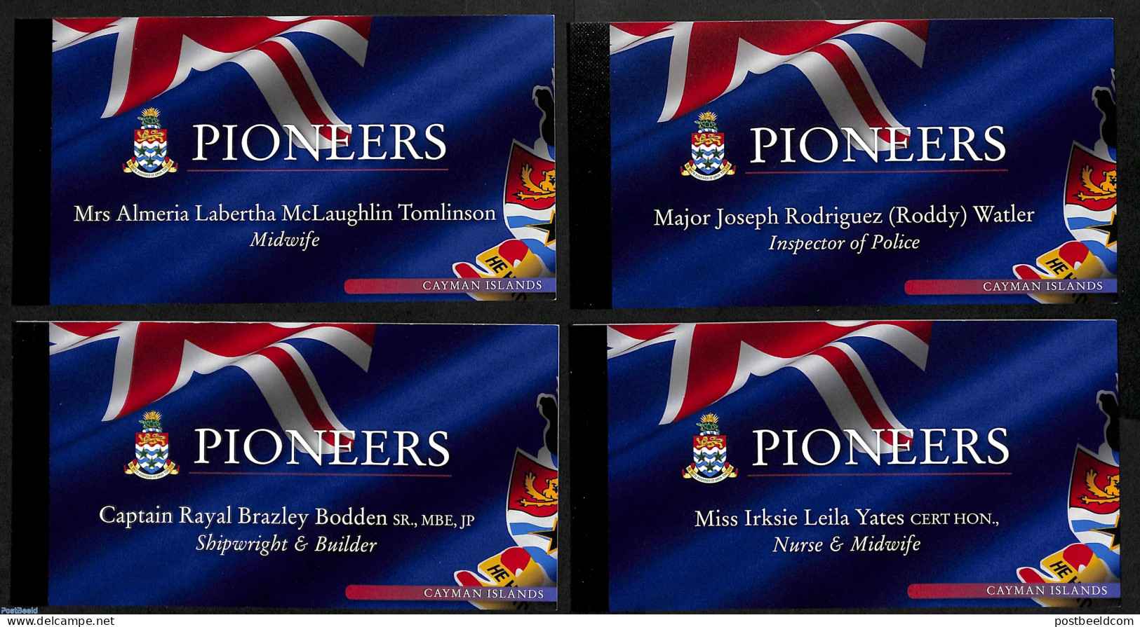 Cayman Islands 2011 Pioneers 4 Booklets (each With 6 Stamps), Mint NH, Health - Transport - Various - Health - Stamp B.. - Ohne Zuordnung