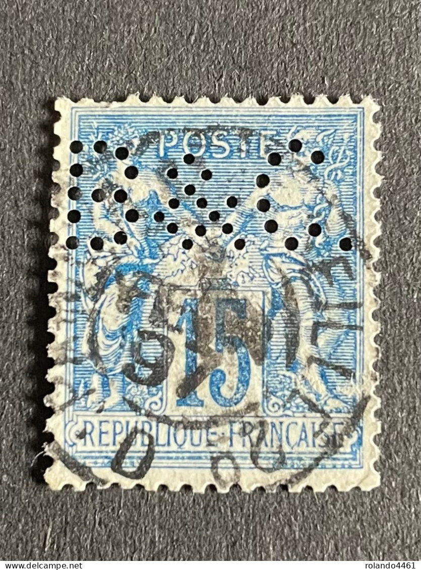 FRANCE B N° 90 Sage B&C 74 Indice 5 Perforé Perforés Perfins Perfin Superbe !! - Sonstige & Ohne Zuordnung