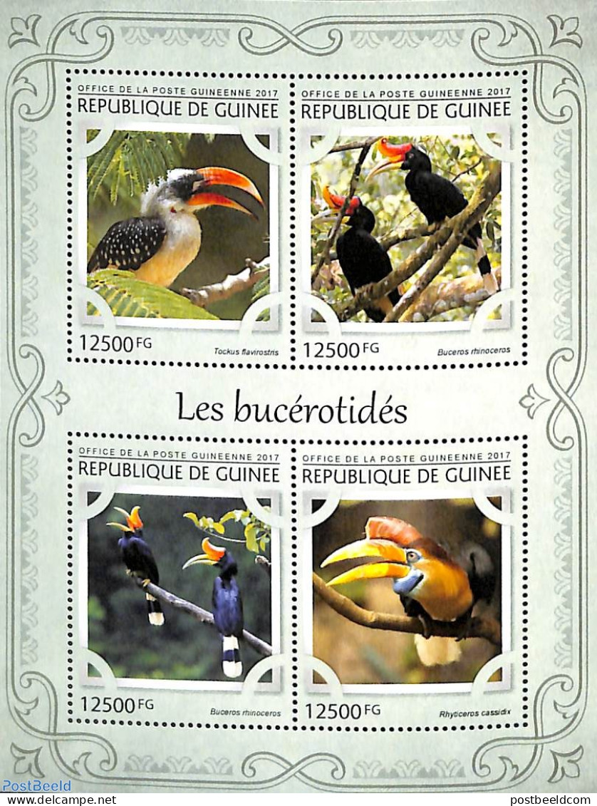 Guinea, Republic 2017 Toucans 4v M/s, Mint NH, Nature - Birds - Toucans - Andere & Zonder Classificatie