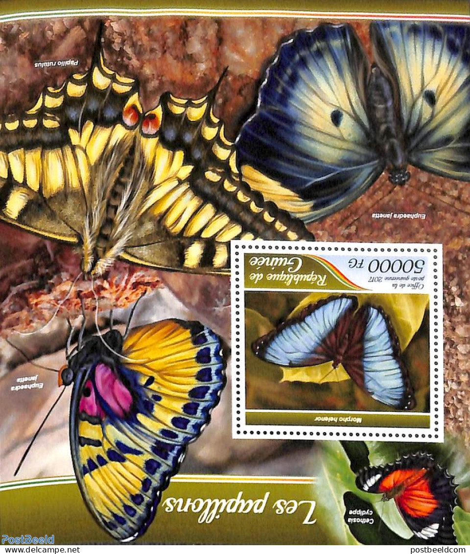 Guinea, Republic 2017 Butterflies S/s, Mint NH, Nature - Butterflies - Sonstige & Ohne Zuordnung