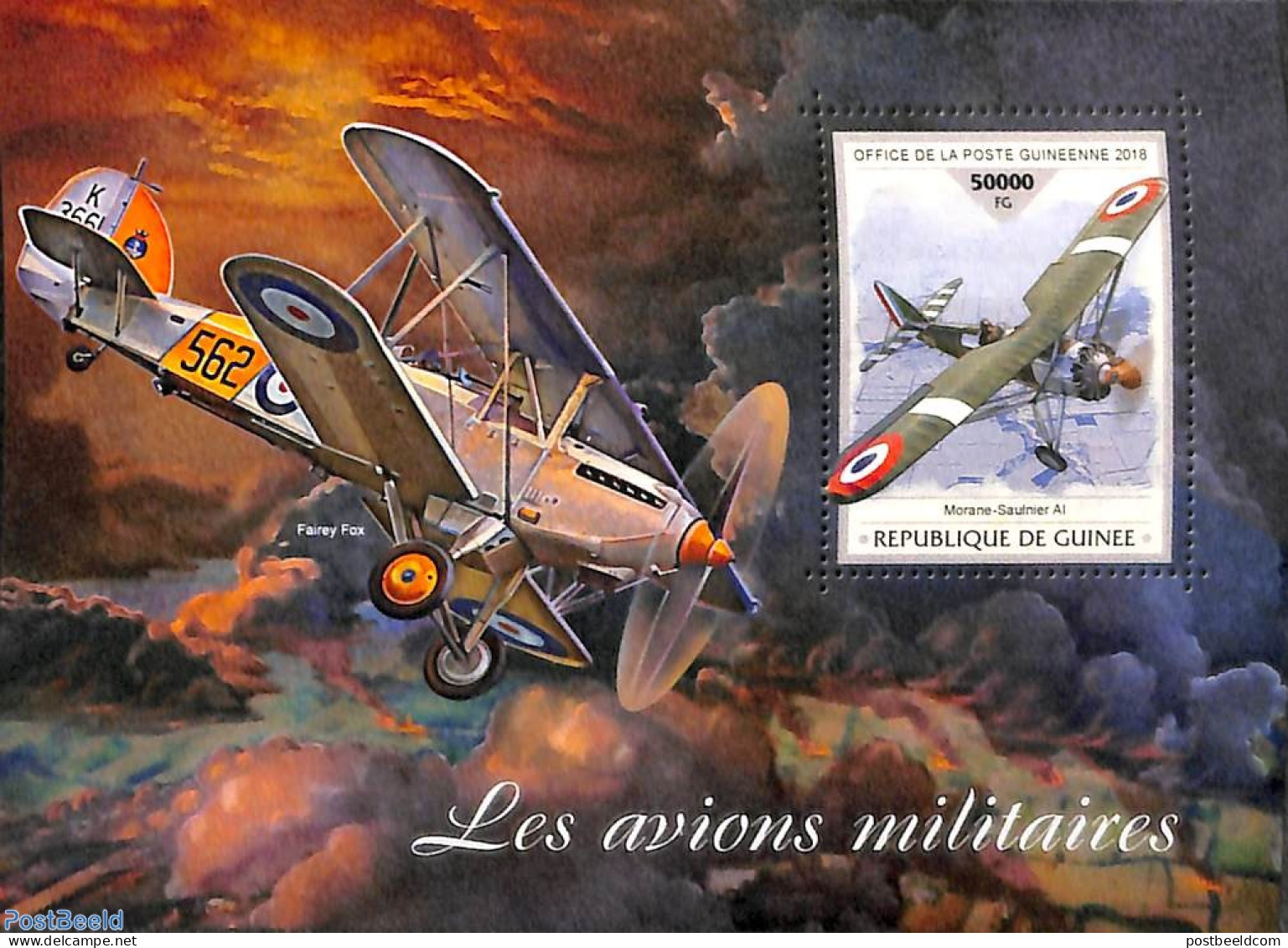 Guinea, Republic 2018 Military Planes S/s, Mint NH, Transport - Aircraft & Aviation - Flugzeuge