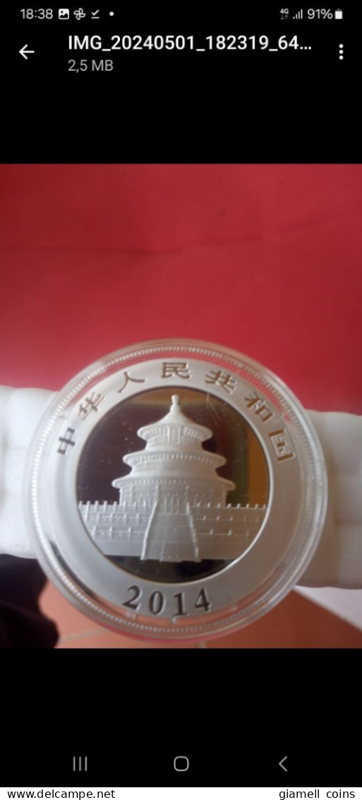 1 OZ 10 Yuan Panda  2014 999 Fine Silver - Altri – America