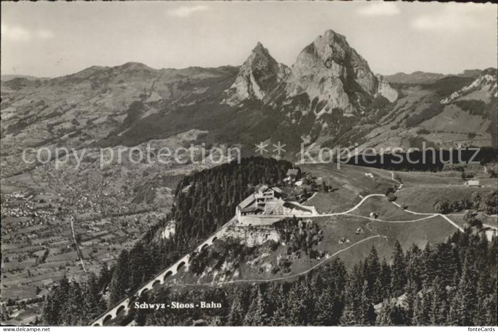 11777046 Schwyz Panorama Schwyz Stoos Bahn Schwyz - Andere & Zonder Classificatie