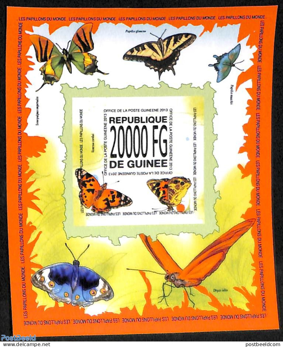 Guinea, Republic 2013 Butterflies S/s, Imperforated, Mint NH, Nature - Butterflies - Altri & Non Classificati