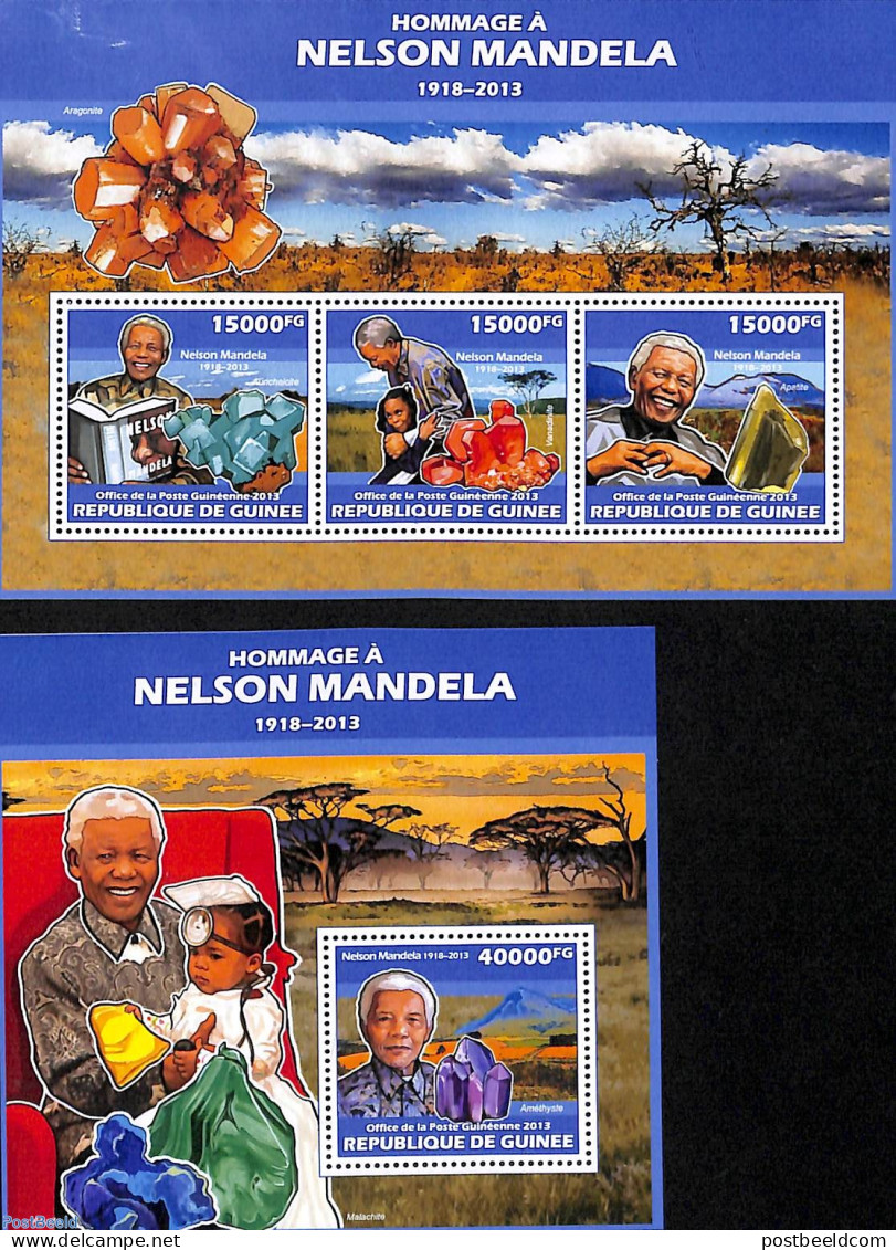 Guinea, Republic 2013 Nelson Mandela 2 S/s, Mint NH, History - Politicians - Nelson Mandela - Other & Unclassified