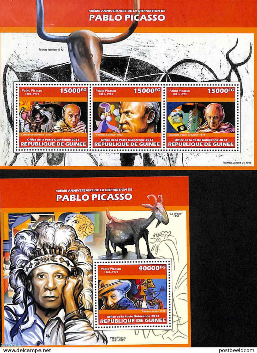 Guinea, Republic 2013 Pablo Picasso 2 S/s, Mint NH, Art - Modern Art (1850-present) - Pablo Picasso - Paintings - Other & Unclassified