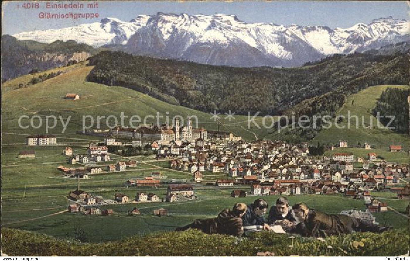 11776956 Einsiedeln SZ Totalansicht Mit Glaernischgruppe Einsiedeln - Autres & Non Classés