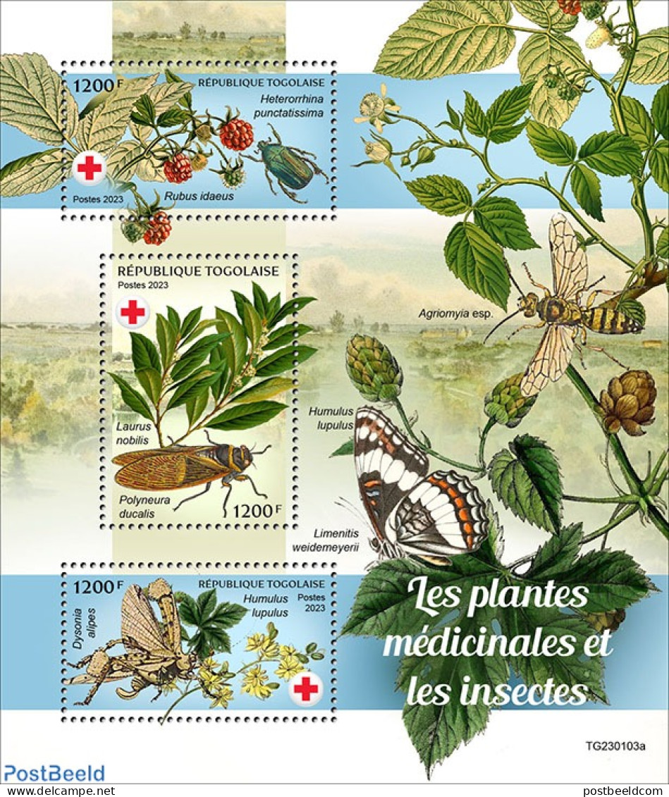 Togo 2023 Medical Plants And Insects, Mint NH, Nature - Butterflies - Flowers & Plants - Fruit - Insects - Fruit