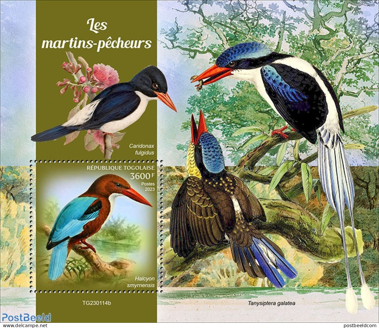 Togo 2023 Kingfishers, Mint NH, Nature - Birds - Kingfishers - Togo (1960-...)