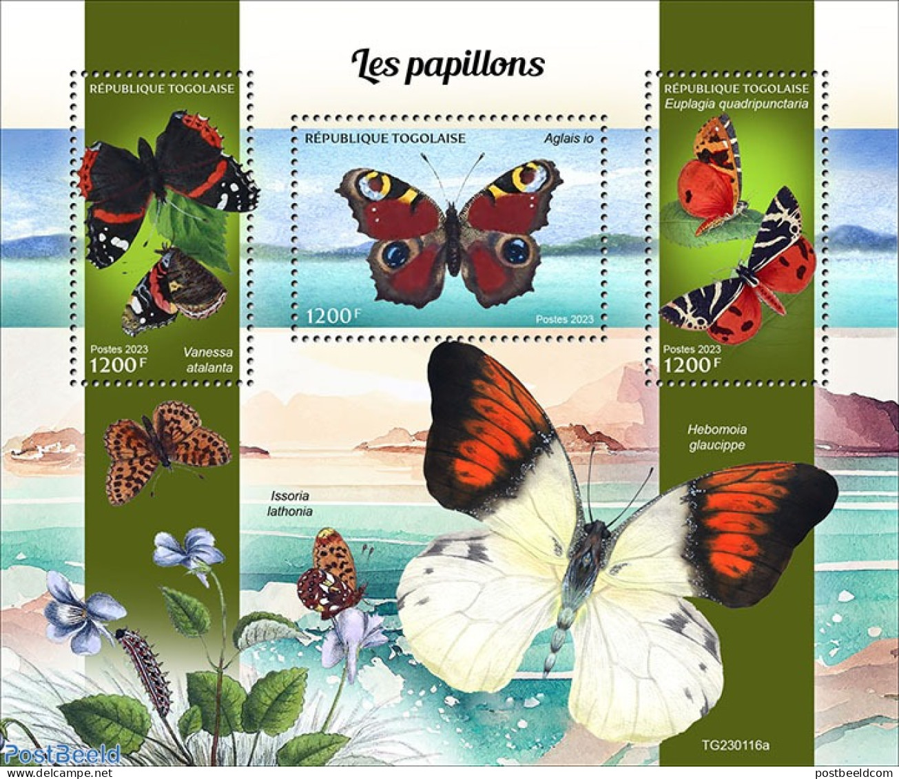 Togo 2023 Butterflies, Mint NH, Nature - Butterflies - Flowers & Plants - Togo (1960-...)