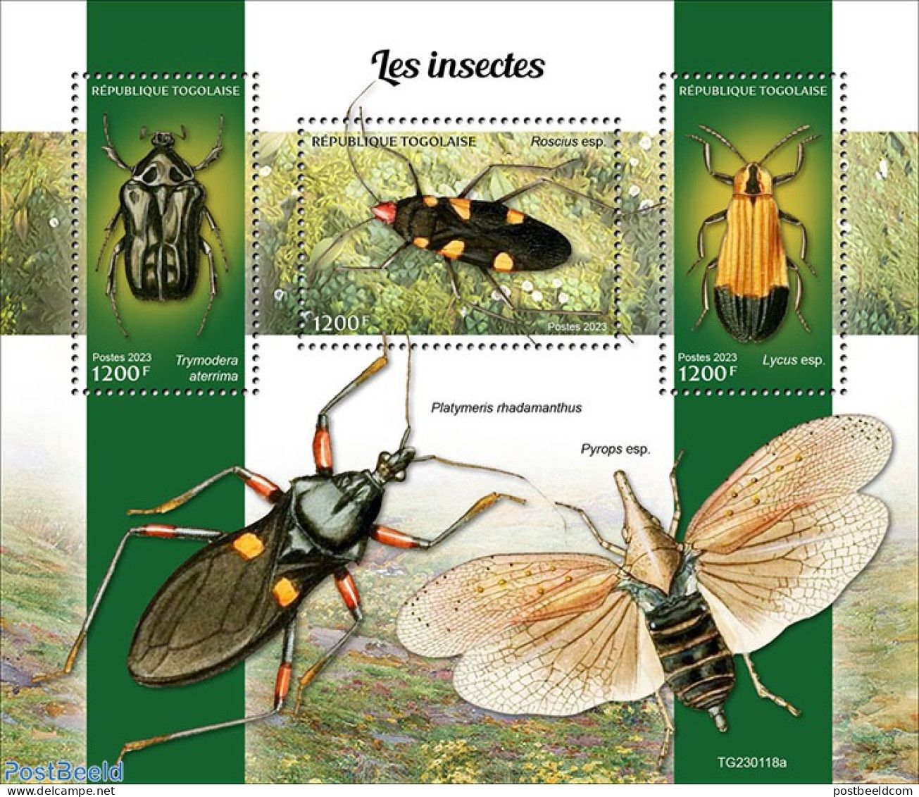 Togo 2023 Insects, Mint NH, Nature - Insects - Togo (1960-...)