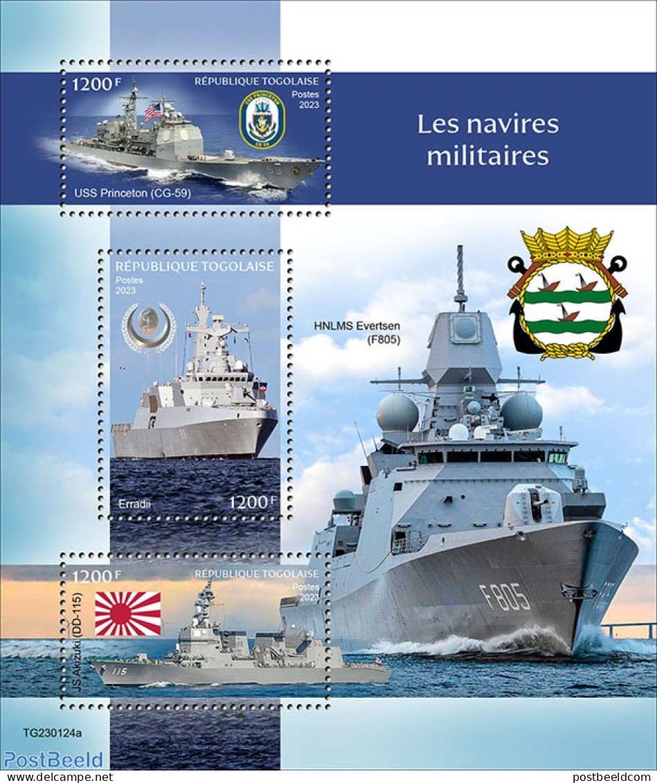 Togo 2023 Military Ships, Mint NH, History - Transport - Militarism - Ships And Boats - Militaria