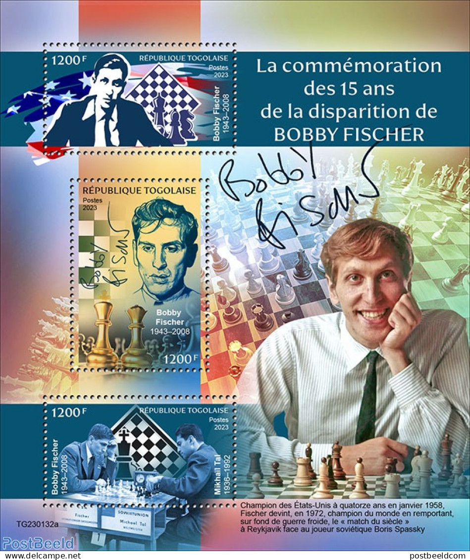 Togo 2023 Bobby Fischer, Mint NH, Sport - Chess - Schach