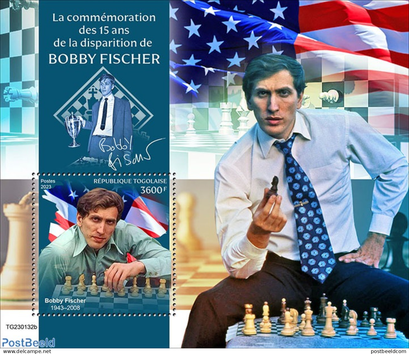 Togo 2023 Bobby Fischer, Mint NH, Sport - Chess - Chess