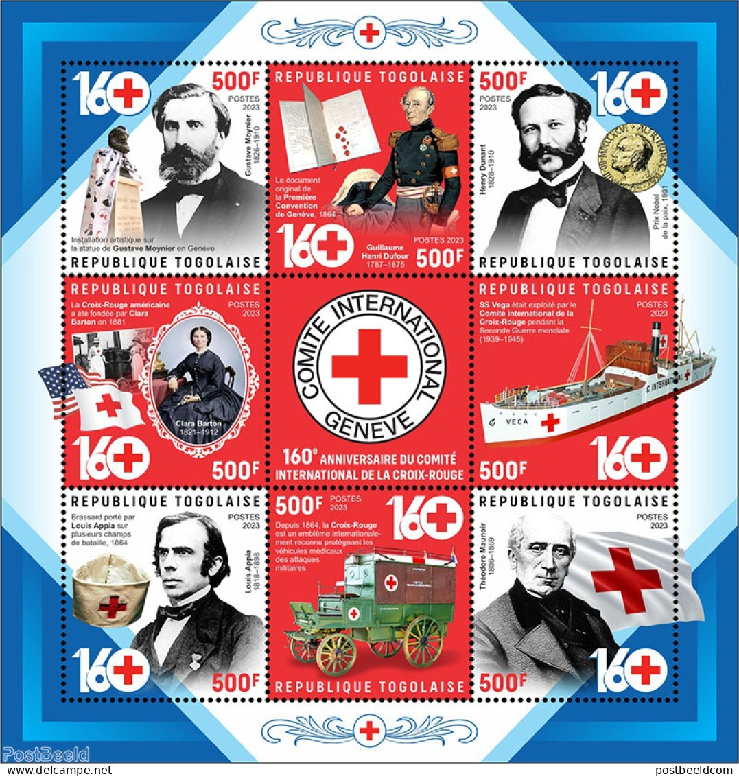 Togo 2023 Red Cross, Mint NH, Health - Transport - Red Cross - Automobiles - Ships And Boats - Red Cross