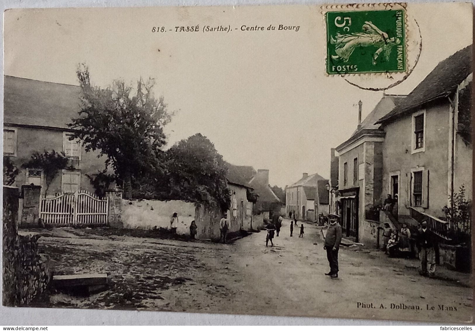 CPA Circulée 190? , Tassé (Sarthe) - Centre Du Bourg   (55) - Andere & Zonder Classificatie