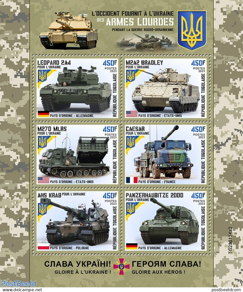 Togo 2023 Ukrainian Heavy Weapons, Mint NH, History - Transport - Various - Militarism - Weapons - Militaria