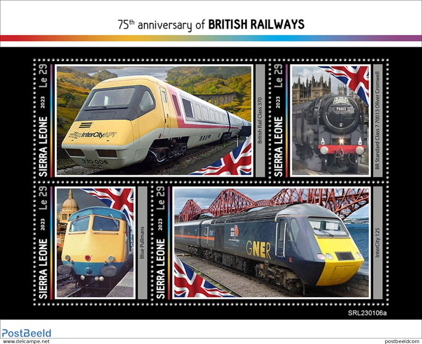 Sierra Leone 2023 British Railways, Mint NH, Transport - Railways - Treni