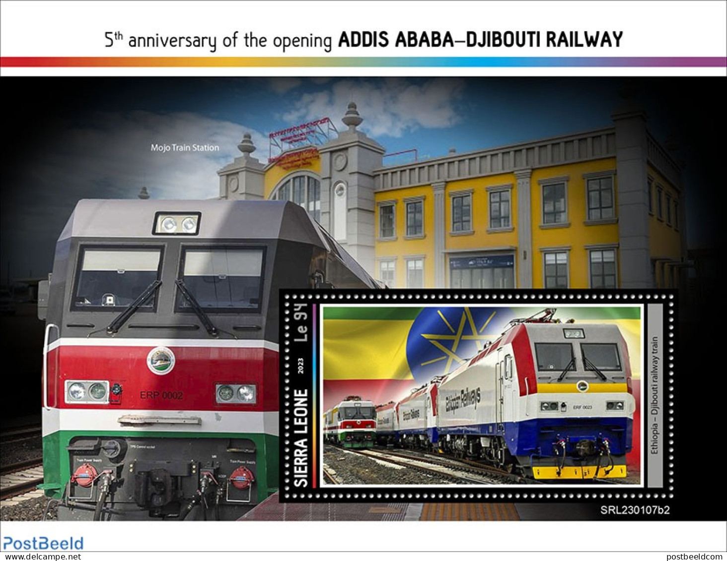 Sierra Leone 2023 Addis Ababa–Djibouti Railway, Mint NH, Transport - Railways - Trains