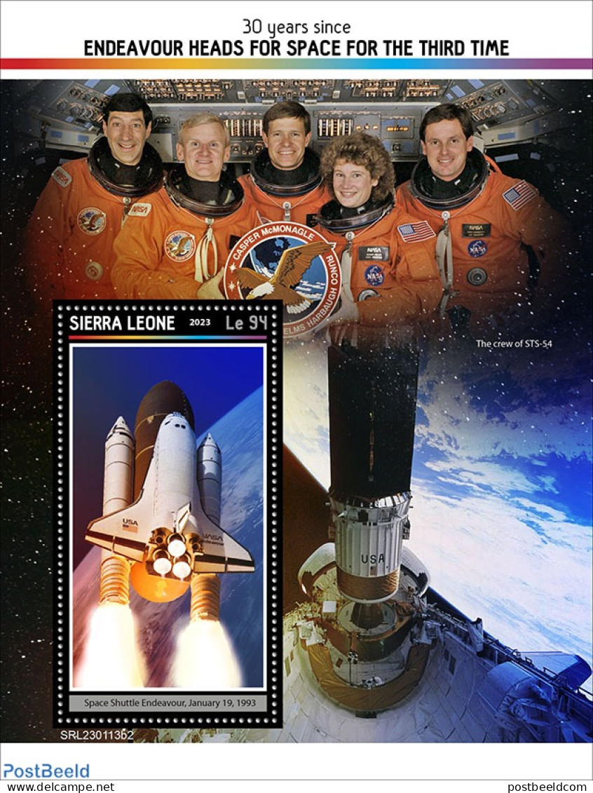 Sierra Leone 2023 Endeavour, Mint NH, Transport - Space Exploration - Sonstige & Ohne Zuordnung