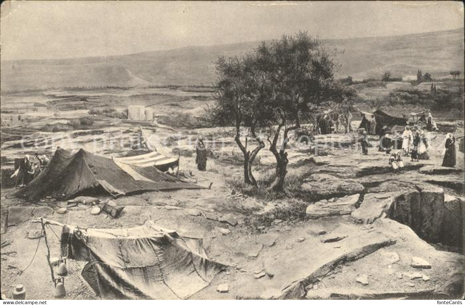 11776726 Einsiedeln SZ Panorama Kreuzigung Christi Jeremiasgrotte Mit Zelten Arm - Sonstige & Ohne Zuordnung