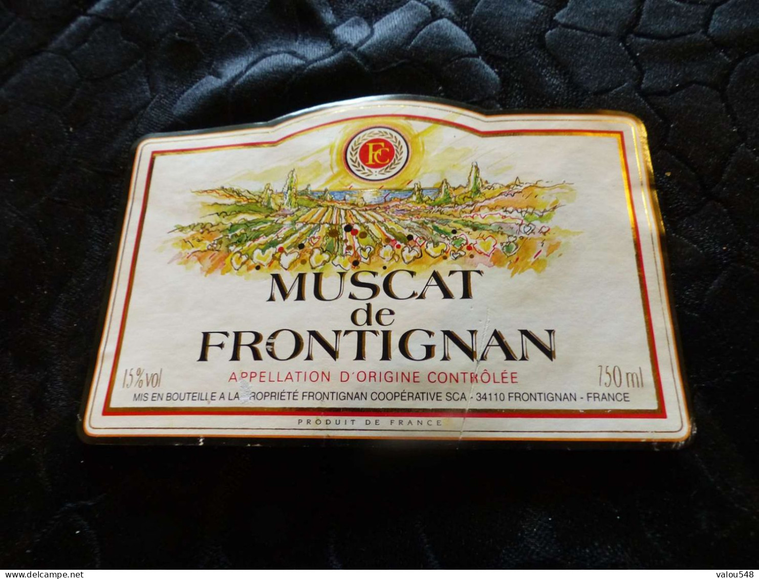 E-102 , Etiquette, Muscat De Frontignan - White Wines